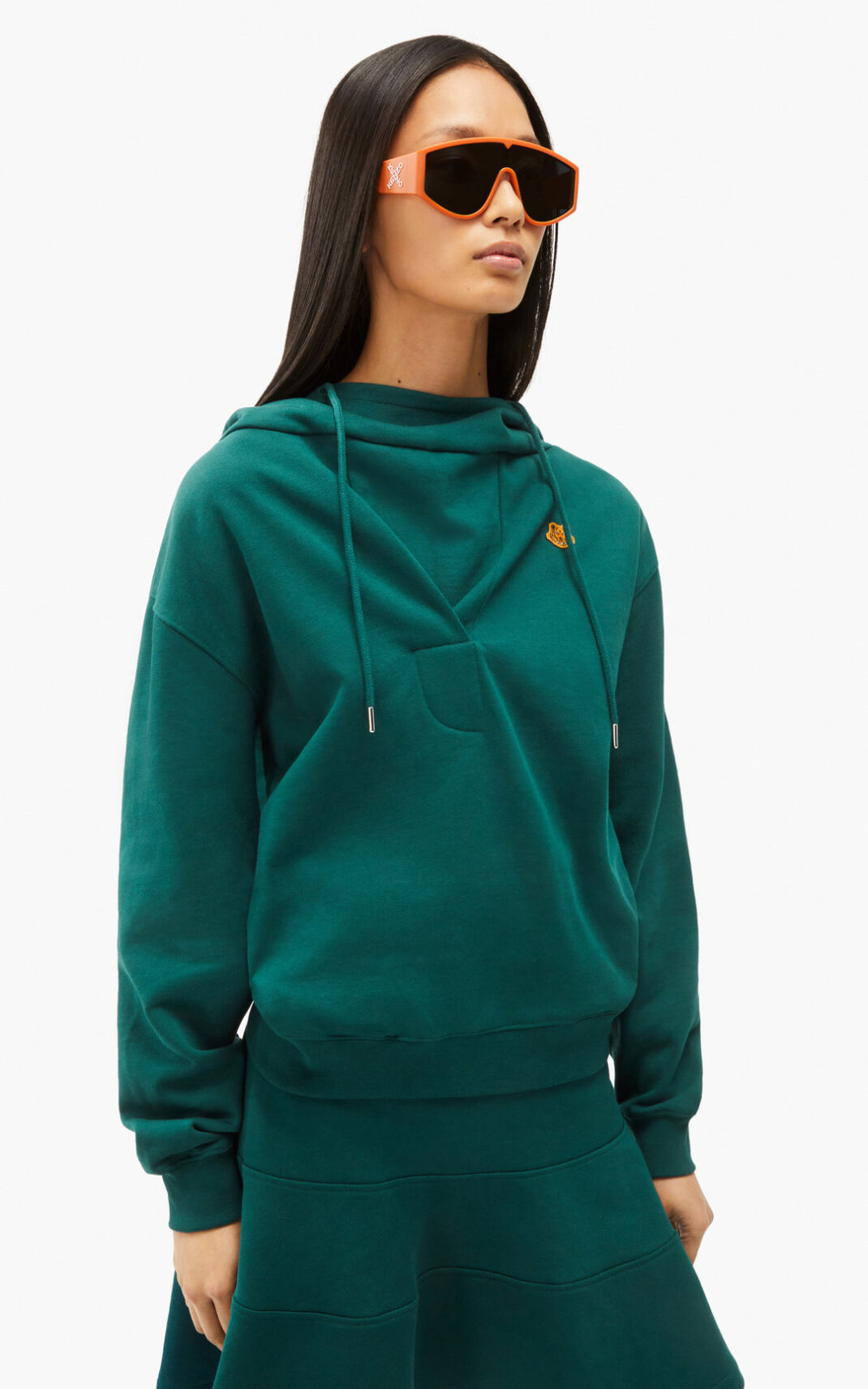 Moletom Kenzo Hooded cowl neck Feminino - Azuis | 379XIFPEZ